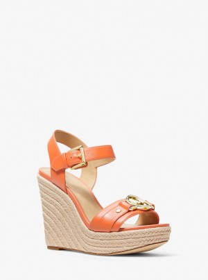 Michael Kors Rory Wedge Sandal Sandaler Dam Aprikos | QLUPAM947